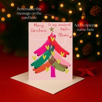 Personalised Christmas Card - Christmas Tree