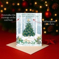 Personalised Christmas Card - Christmas Tree In A Forest Personalised Christmas Card - Christmas Tree In A Forest