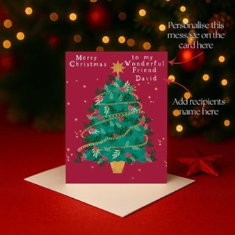 Personalised Christmas Card - Christmas Tree