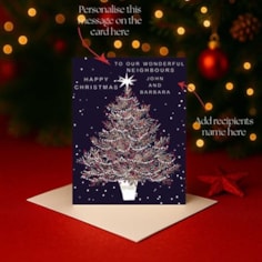 Personalised Christmas Card - Christmas Tree Personalised Christmas Card - Christmas Tree