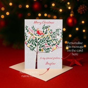 Personalised Christmas Card - Partridge In A Pear Tree