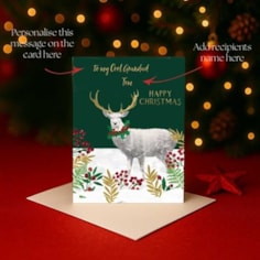 Personalised Christmas Card - Reindeer In The Snow