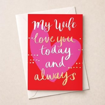 Large Anniversary Card - Love You Today And Always Large Anniversary Card - Love You Today And Always