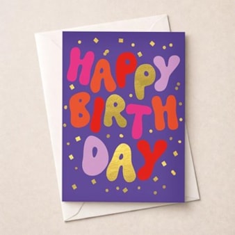Large Birthday Card - Happy Birthday