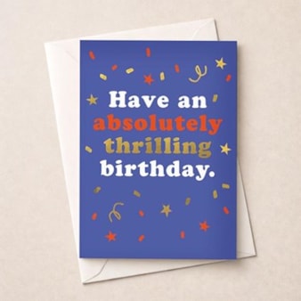 Large Birthday Card - Thrilling Birthday