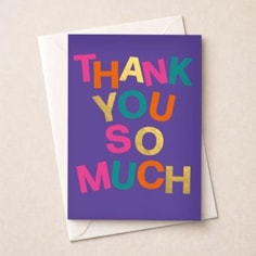 Large Thank You Card - So Much