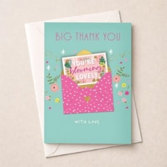 Large Thank You Card - Blooming Lovely