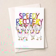 Large Get Well Soon Card - Fancy Geese Large Get Well Soon Card - Fancy Geese