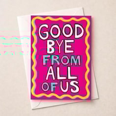 Large Sorry You're Leaving Card - Goodbye From All Of Us Large Sorry You're Leaving Card - Goodbye From All Of Us