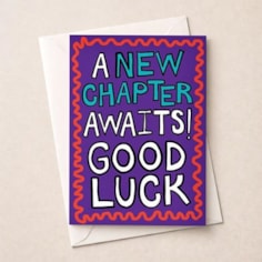 Large Good Luck Card - A New Chapter Awaits! Good Luck