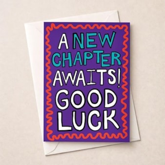 Large Good Luck Card - A New Chapter Awaits! Good Luck