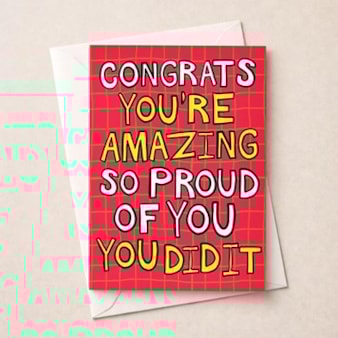Large Congratulations Card - Congrats You