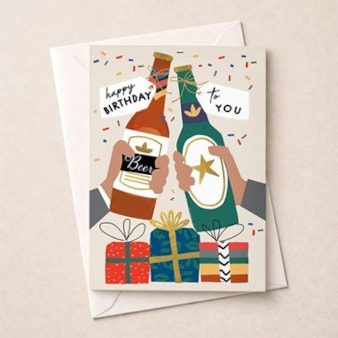 Large Birthday Card - Birthday Beers