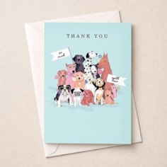 Large Thank You Card - Pack Of Dogs