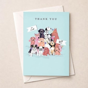 Large Thank You Card - Pack Of Dogs