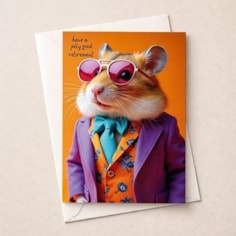 Large Retirement Card - Smart Hamster