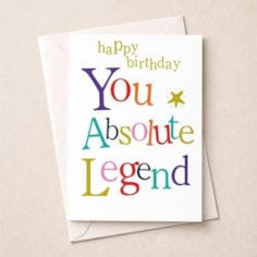 Large Birthday Card - Birthday You Absolute Legend Large Birthday Card - Birthday You Absolute Legend