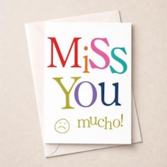 Large Just To Say Card - Miss You Mucho Large Just To Say Card - Miss You Mucho