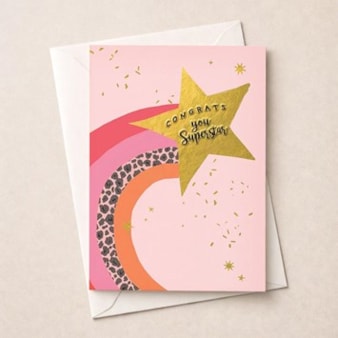 Large Congratulations Card - Shooting Star