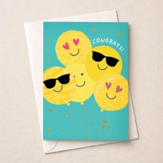 Large Congratulations Card - Face Balloons