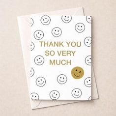 Large Thank You Card - Smiley Faces Large Thank You Card - Smiley Faces