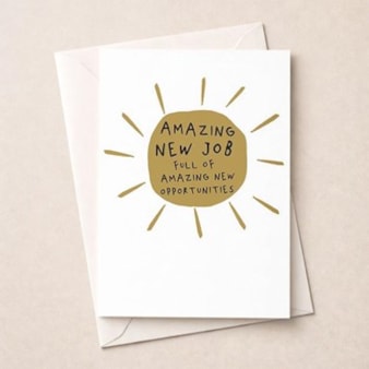 Large New Job Card - Sunshine Large New Job Card - Sunshine