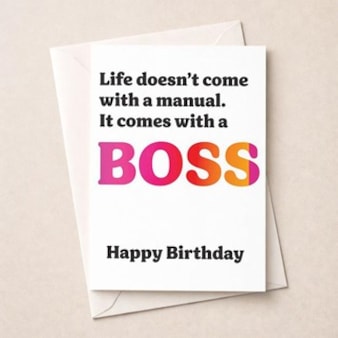 Large Birthday Card - Life Doesn't Come With A Manual Large Birthday Card - Life Doesn't Come With A Manual