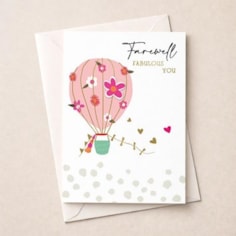 Large Sorry You're Leaving Card - Hot Air Balloon Large Sorry You're Leaving Card - Hot Air Balloon