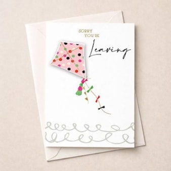 Large Sorry You're Leaving Card - Kite Large Sorry You're Leaving Card - Kite
