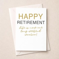 Large Retirement Card - One Long Weekend Large Retirement Card - One Long Weekend