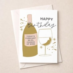 Large Birthday Card - 99.9% Chance Of Wine
