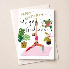 Large Birthday Card - Yoga Goddess