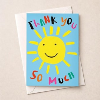 Large Thank You Card - Sunshine Large Thank You Card - Sunshine