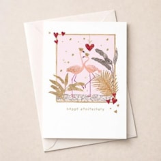 Anniversary Card - Flamingos Anniversary Card - Flamingos