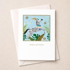 Birthday Card - Zebra Birthday Card - Zebra