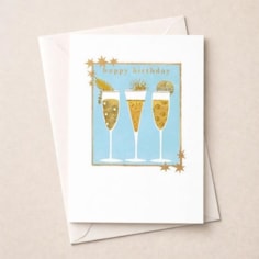 Birthday Card - Champagne