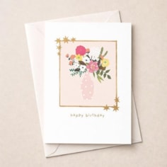 Birthday Card - Vase Of Flowers