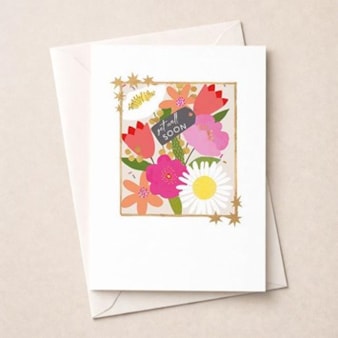 Get Well Soon Card - Flowers Get Well Soon Card - Flowers