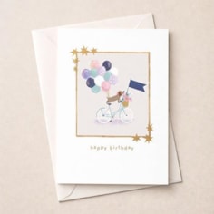 Birthday Card -  Dog On A Bicyle