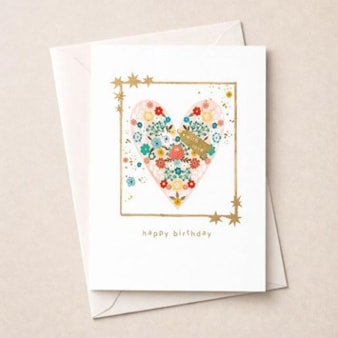 Birthday Card - Floral Heart Birthday Card - Floral Heart