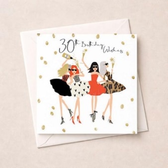 Age 30 Birthday Card - Glam Girls