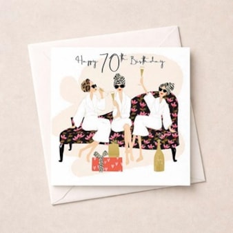 Age 70 Birthday Card - Spa Age 70 Birthday Card - Spa