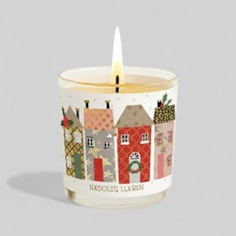 Vanilla Scented Christmas Candle - Nadolig Llawen Houses