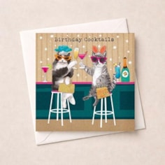 Birthday Card - Cat Cocktails