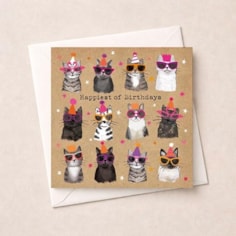 Birthday Card - Cool Cats Birthday Card - Cool Cats