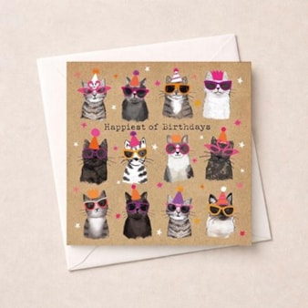 Birthday Card - Cool Cats