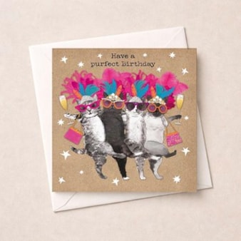 Birthday Card - Dancing Cats Birthday Card - Dancing Cats