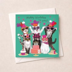 Birthday Card - Birthday Cats Birthday Card - Birthday Cats