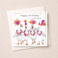 Birthday Card - Birthday Geese