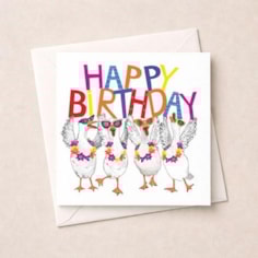 Birthday Card - Happy Birthday Geese Birthday Card - Happy Birthday Geese